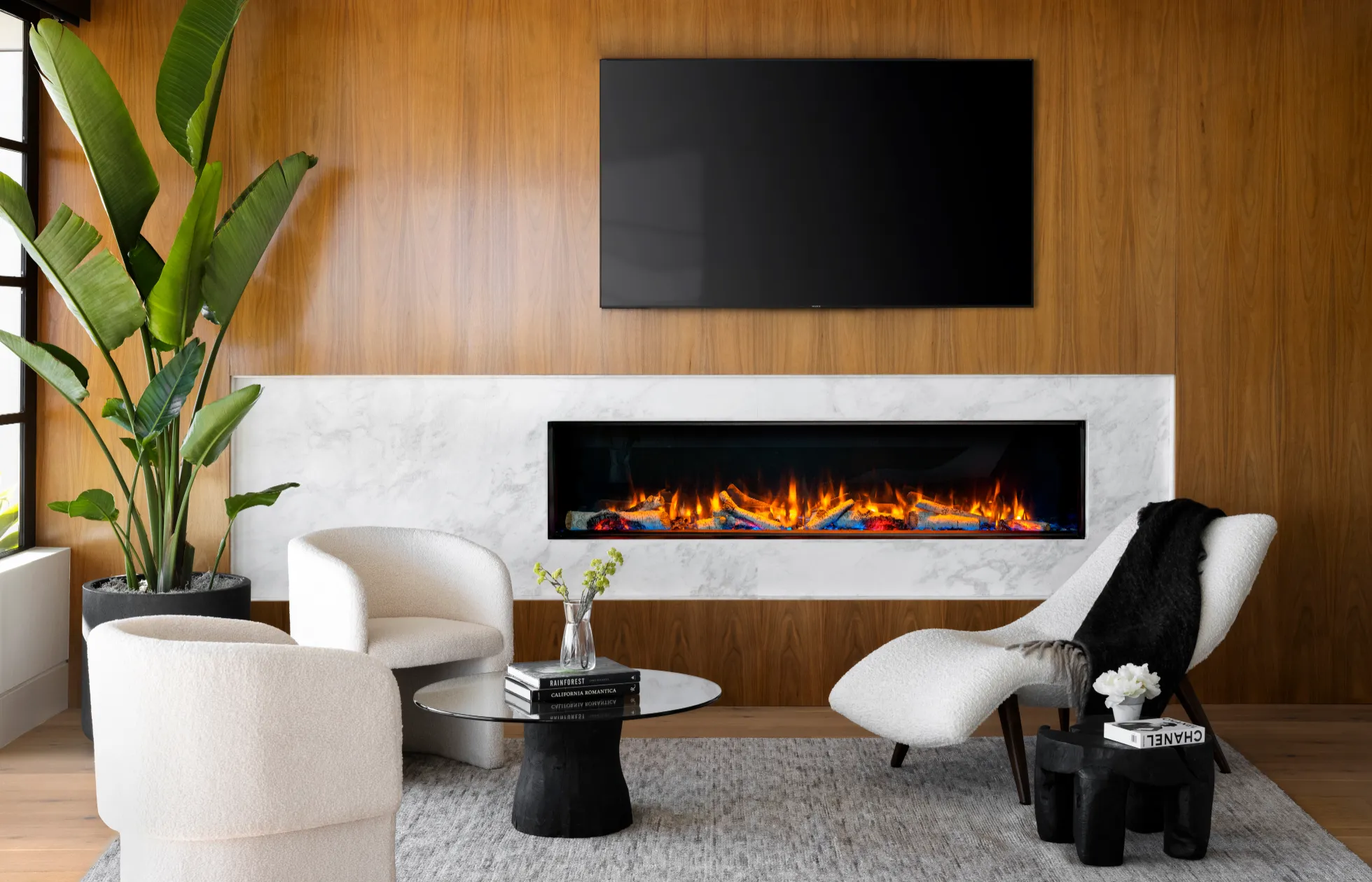 LEX4-SO-BLK Electric Fireplace